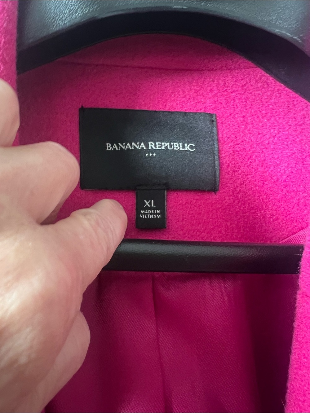 NWOT Banana Republic Bright Magenta Pink Single-Breasted Tailored Overcoat XL - Picture 4 of 10